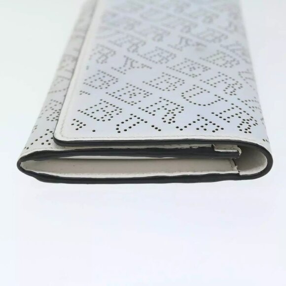 BURBERRY Long Wallet Leather White Auth - Picture 6 of 16